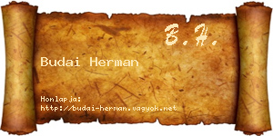 Budai Herman névjegykártya